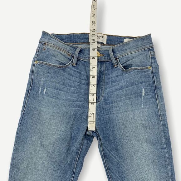 FRAME Le High Distressed Crop Skinny Jeans - Picture 5 of 8